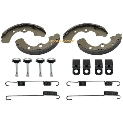 Front Brake Shoes w/Springs & Pins for Kawasaki Mule 3000–4010