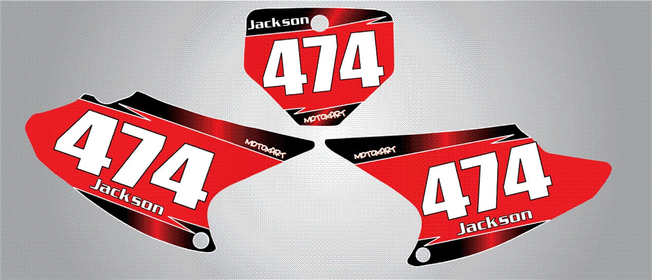 Custom Number Plate Graphics for Honda CRF 150F (2003-2007)