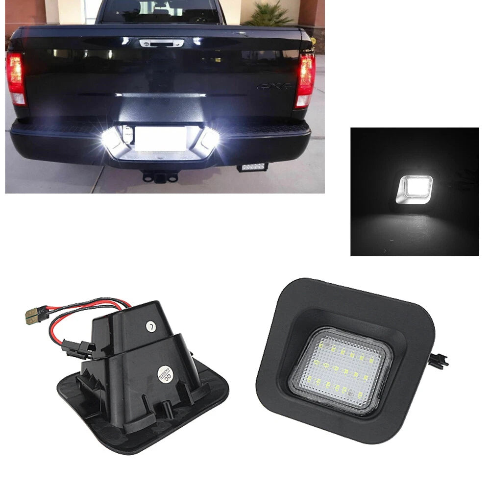 2 x LED License Plate Lights for Dodge Ram 1500 2500 3500 (2003 - Present)