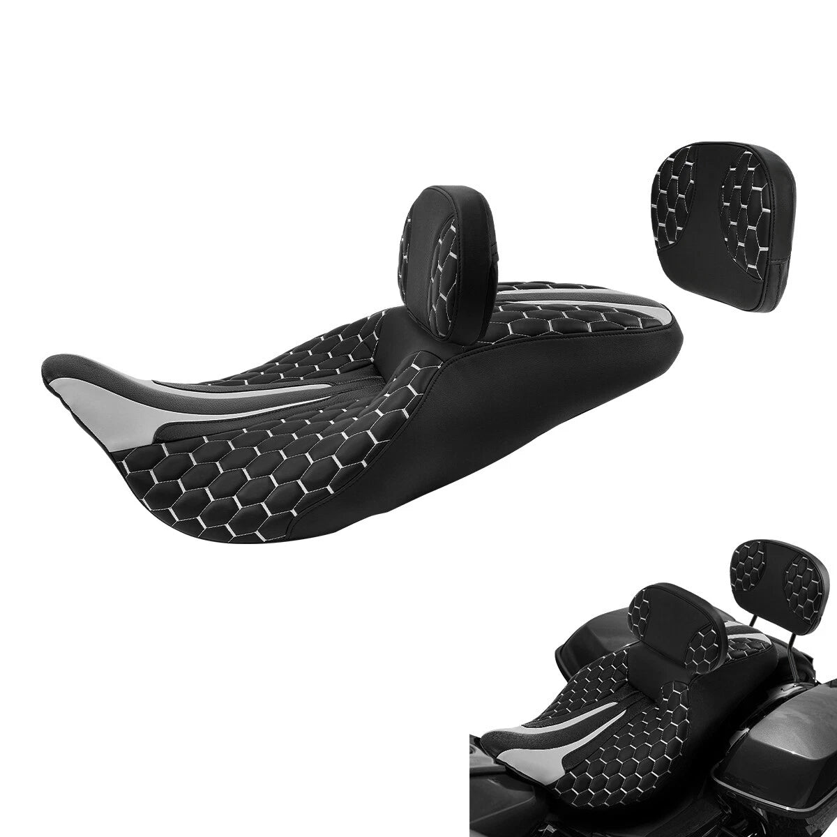 Seat Backrest Pad for Harley Street Glide (2009 - 2023)