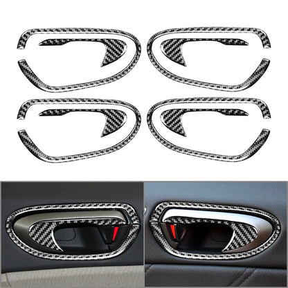 8Pcs Carbon Fiber Door Handle Trim for Honda Civic 2006-2011