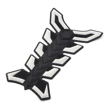 3D Decal Sticker Protector for Motorcycle White Gas Fuel Oil Tank Pad Fish Bone