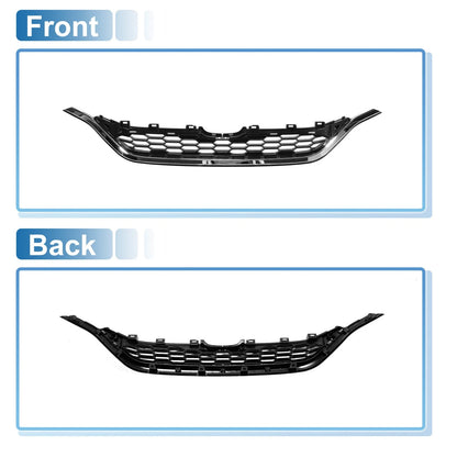Front Hood Bumper Grille for Honda CR-V (2015) - Chrome Silver Tone Black