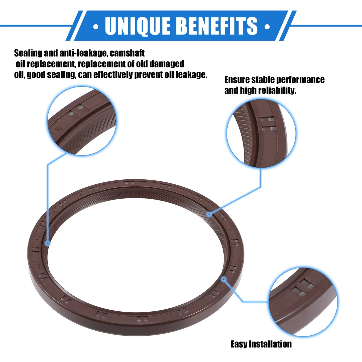 Engine Crankshaft Oil Seal for Toyota 4Runner 2003-2019 (2 x Rubber Seals)