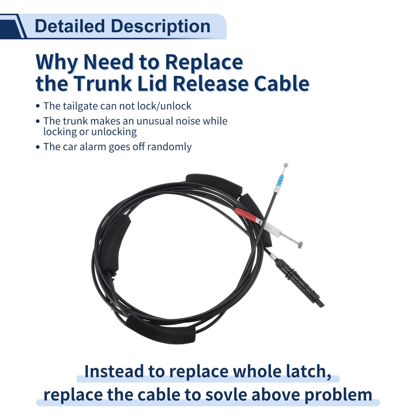 Trunk Lid Release Cable for Honda Civic (2012-2015)