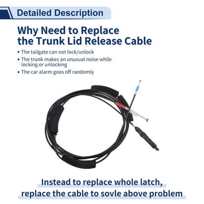 Trunk Lid Release Cable for Honda Civic (2012-2015)