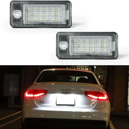 White LED Rear Plate Light for Audi A3 8P A4 S4 Q7