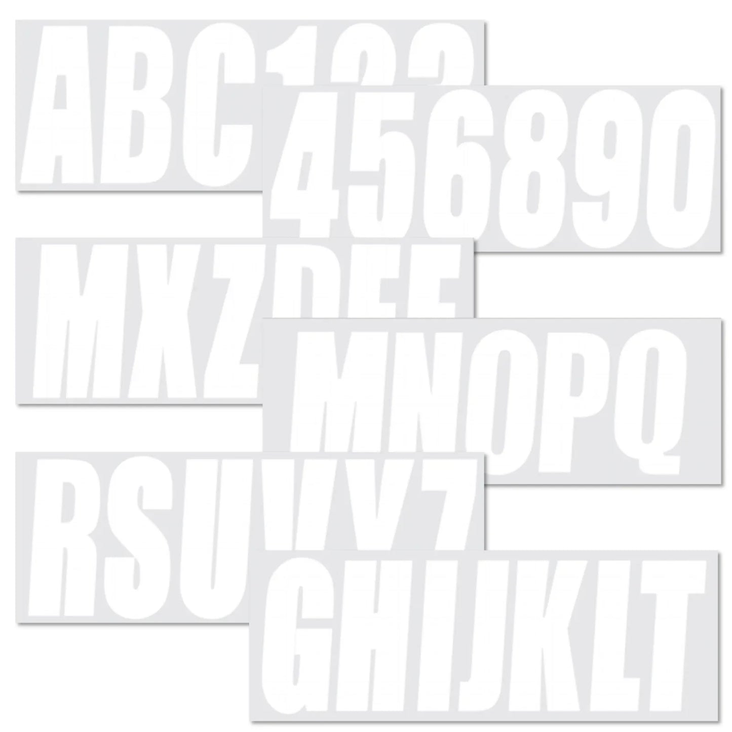 Custom Boat Registration Numbers Decals 4 Sets A-Z & 0-9 for All Boats