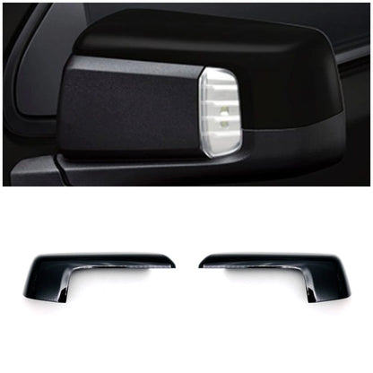 ABS Black Rearview Half Pack Mirror Lid Cover Trim for Chevy Silverado (2019-2023)