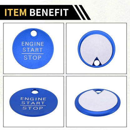 Engine Start Stop Button Control Switch Knob Cover for Ford F-150 (2016-2021)