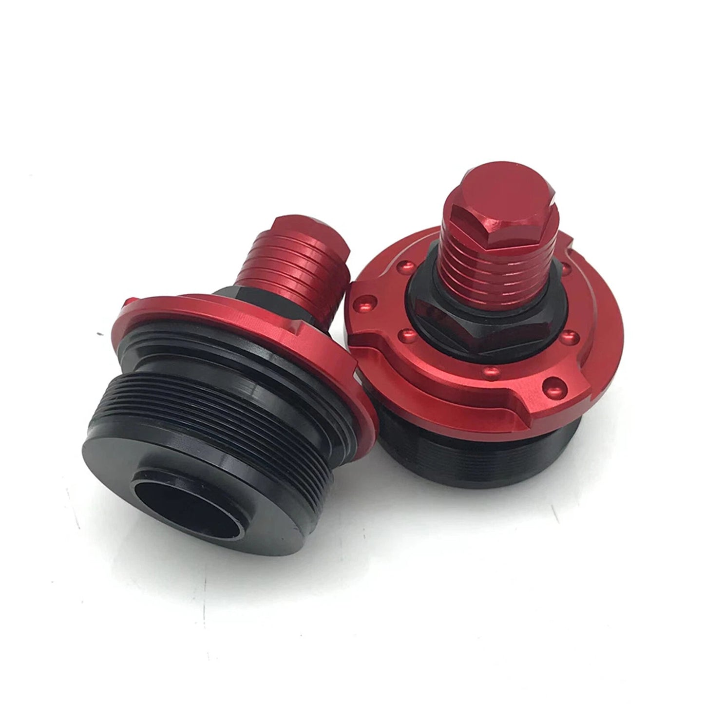Front Fork Shock Adjuster Screws 2 x Red for YAMAHA R15 V3 (2017-2021)