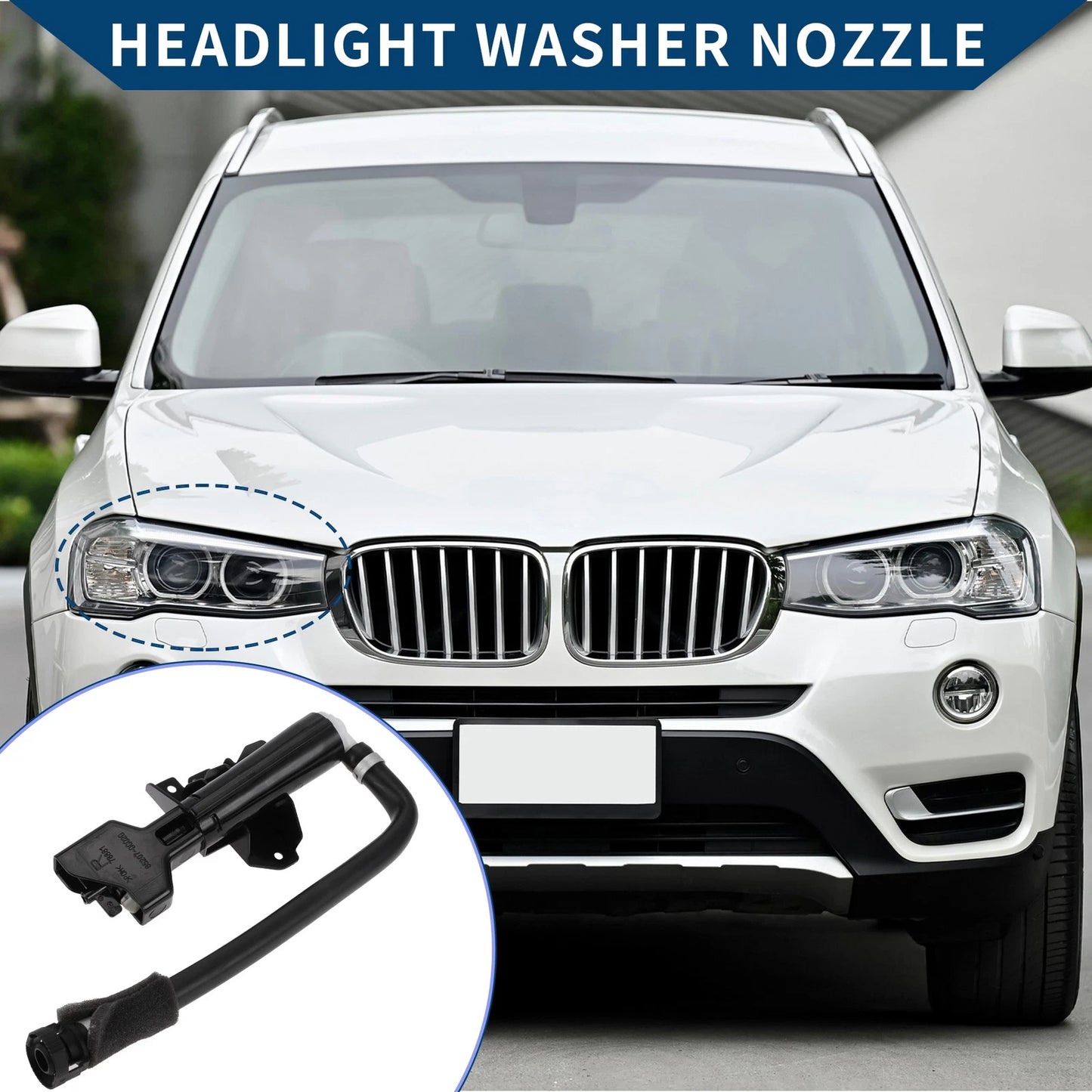 Front Passenger Side Headlight Washer Nozzle for Toyota Sequoia