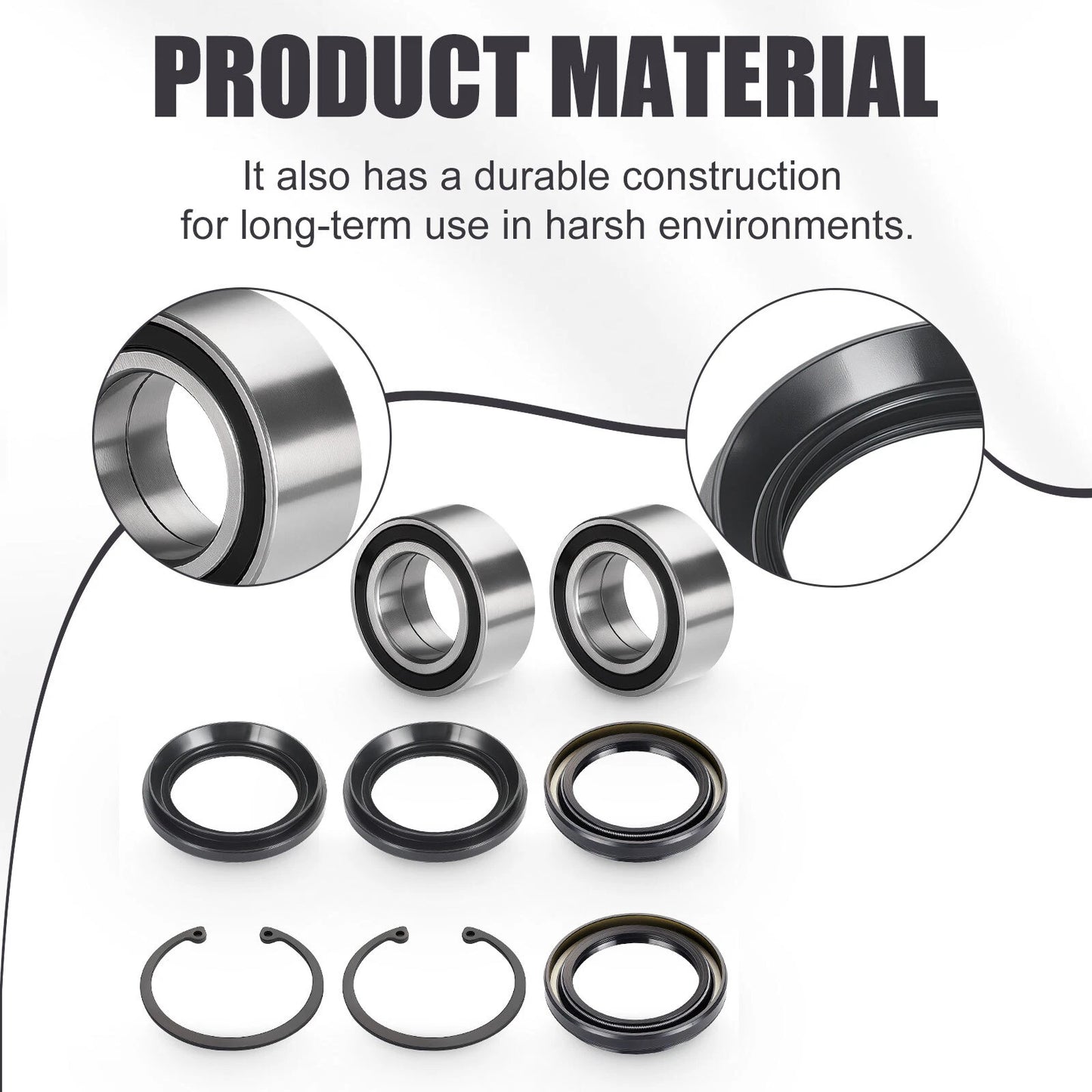 Rear Wheel Bearings & Seals Kit for Honda Rincon 650 TRX650 (2003-2005)
