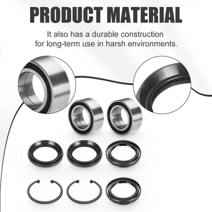 Rear Wheel Bearings & Seals Kit for Honda Rincon 650 TRX650 (2003-2005)