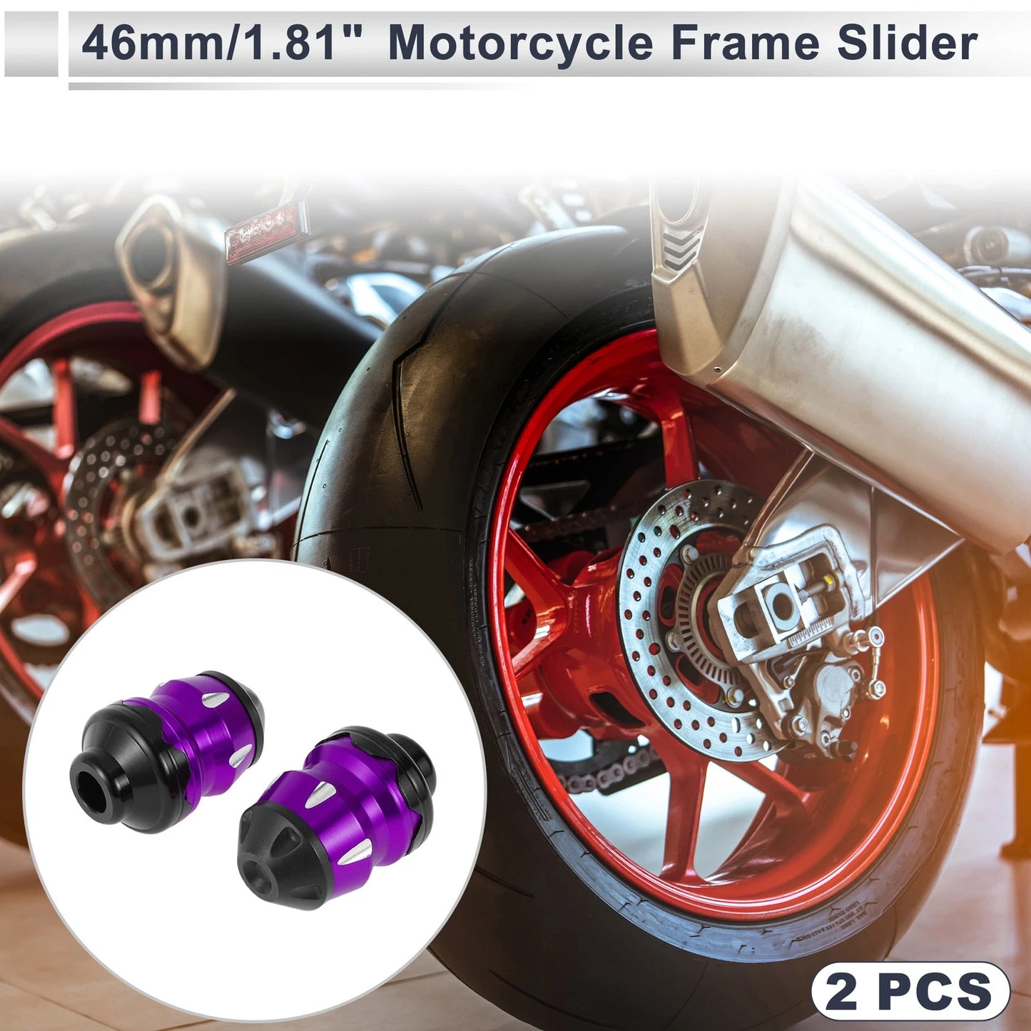 Slider Frame / 2 x 15mm Purple / Motorcycle for All Models
