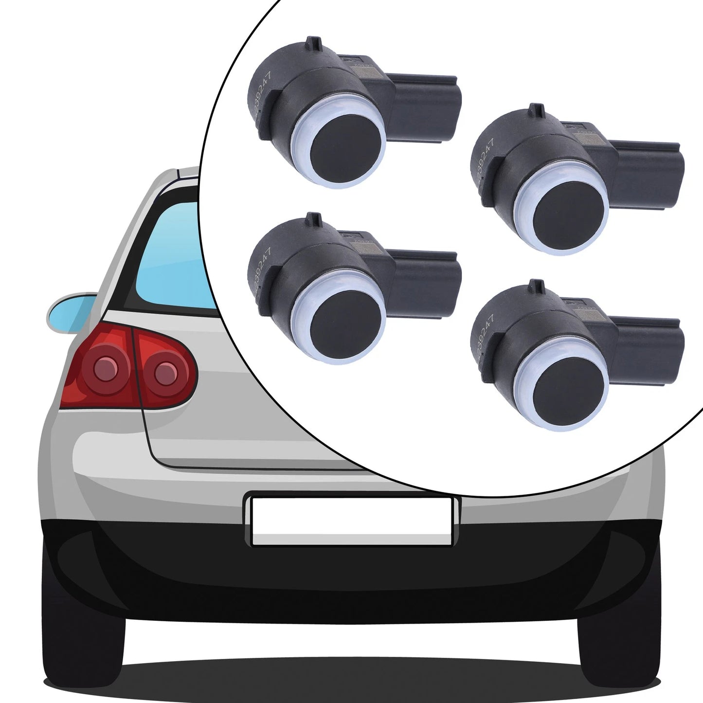 Rear Bumper Park Assist Object Sensor 4 x for Buick