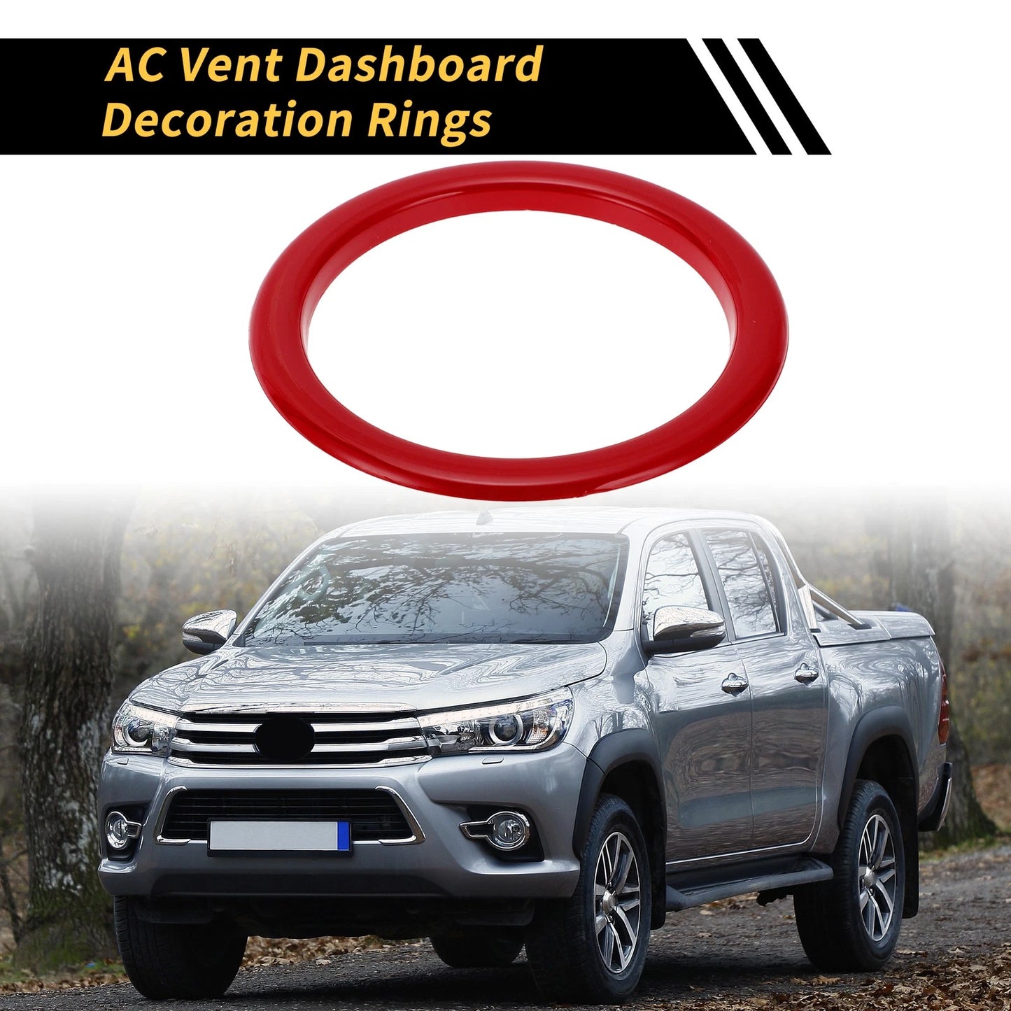 4 Pcs AC Vent Dashboard Decoration Rings for Toyota Tundra (2014–2021)