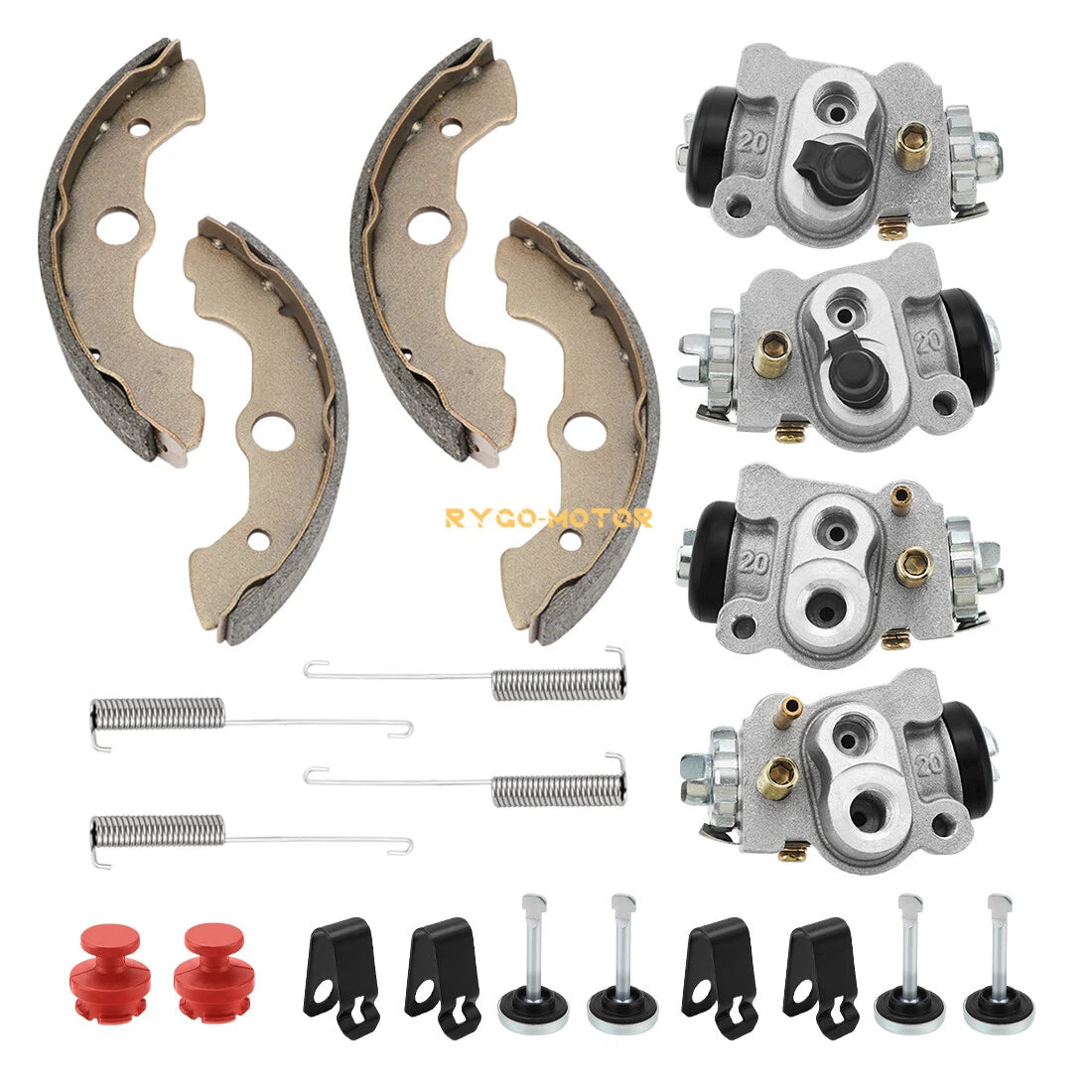 Front Brake Wheel Cylinders W/Shoes Hole Plug for Honda TRX400FW Foreman