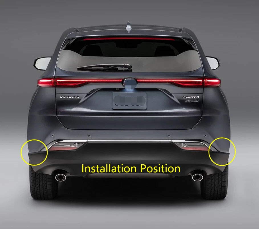 Steel Rear Corner Protector Cover Trim for Toyota Harrier Venza (2020-2024)