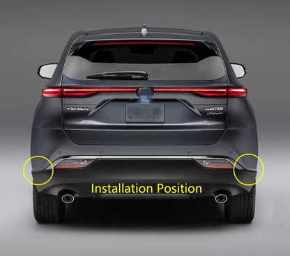 Steel Rear Corner Protector Cover Trim for Toyota Harrier Venza (2020-2024)