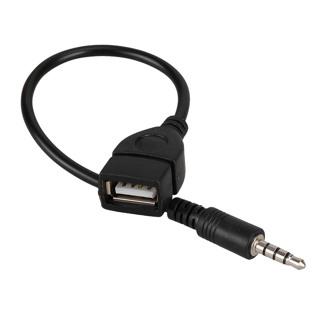 Audio AUX Jack 3.5mm Male to USB 2.0 Type A Female OTG Converter Cable