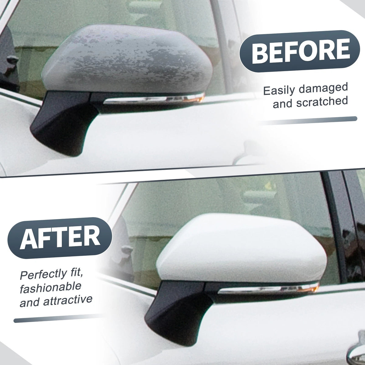 Rearview Mirror Cover Cap White for Toyota Camry V70 (2018-2021)
