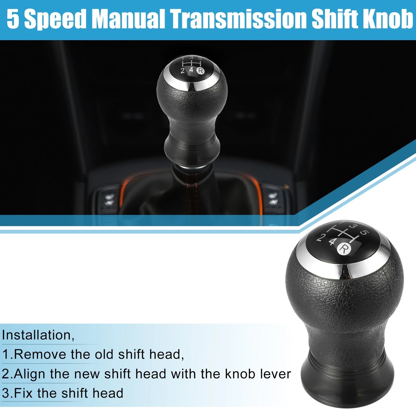 5-Speed Manual Transmission Shift Knob for Toyota Yaris (2005–2010)