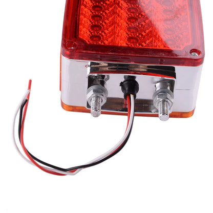 Square Dual Face Stud Mount Fender Marker Turn Signal Light for Car