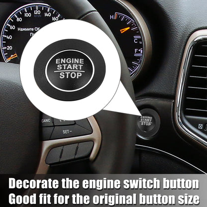 Engine Start Stop Button Cover Trim for Jeep Cherokee, Dodge (2014-2023)