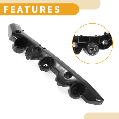 LH Front Bumper Support Bracket for Nissan Sentra (2016-2019) 1 Pc Black ABS