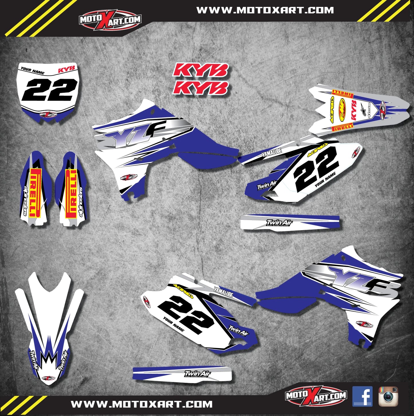 SHOCKWAVE Full Graphics Kit for Yamaha YZF 450 (2010-2013)