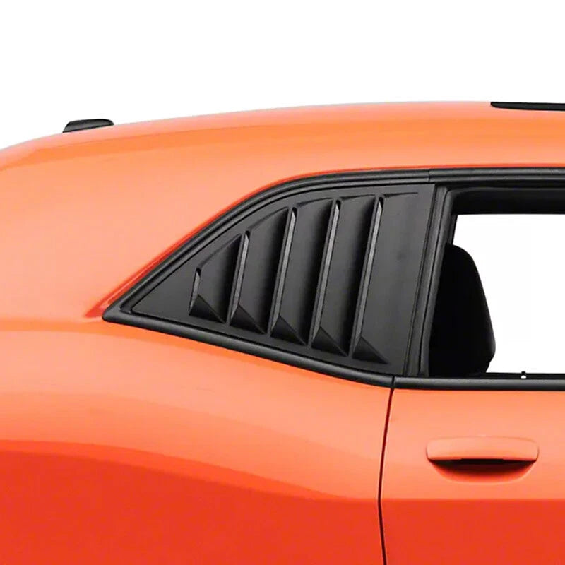 Rear Side Window Louver Vent Cover for 2008-2023 Dodge Challenger - Gloss Black
