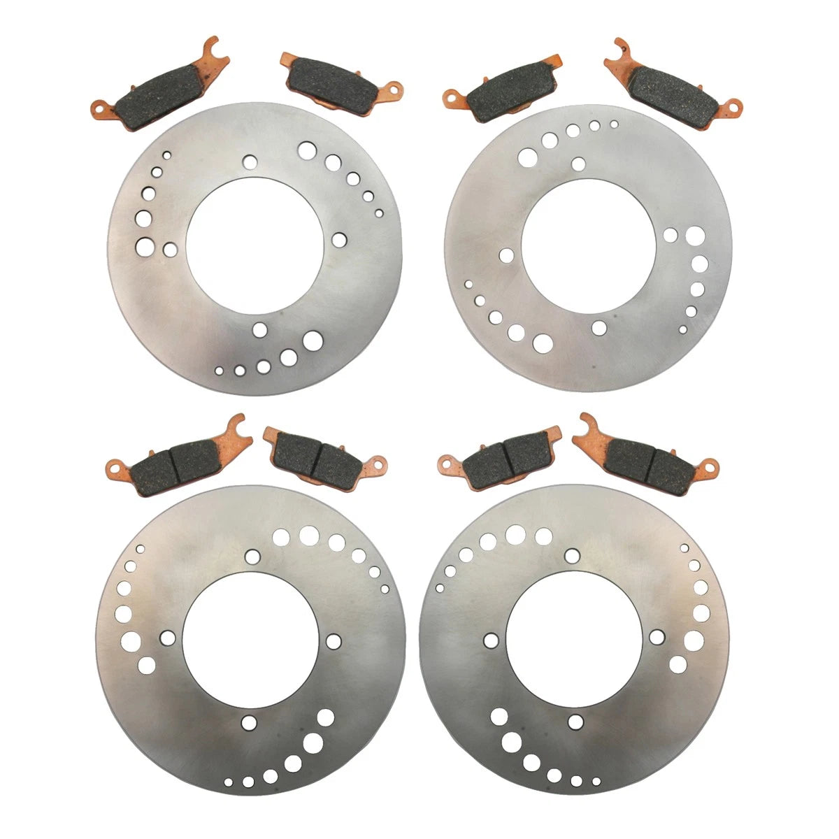 Front & Rear Brake Rotors & Pads for Yamaha Grizzly 700 (2007–2023)