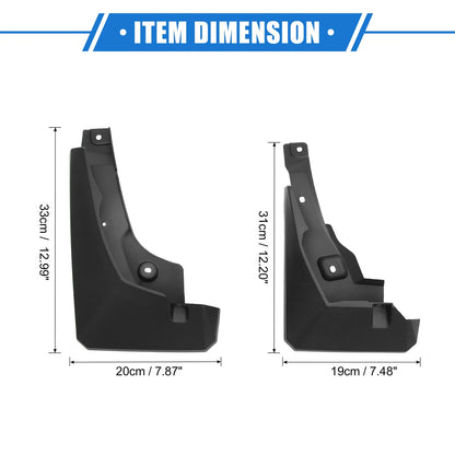 Car Mud Flaps Kit for Toyota RAV4 2019-2023 Black Front & Rear Splash Guards