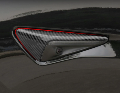 Carbon Fiber Side Camera Lid Cover Trim for Tesla Model 3 (2018-2023)