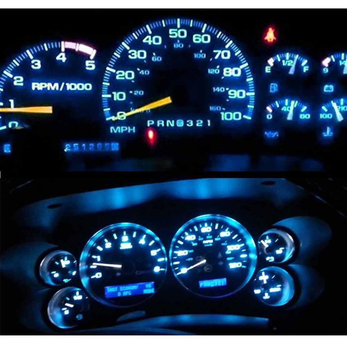 10x LED Dashboard Instrument Panel Light Bulbs for Car Gauge Cluster