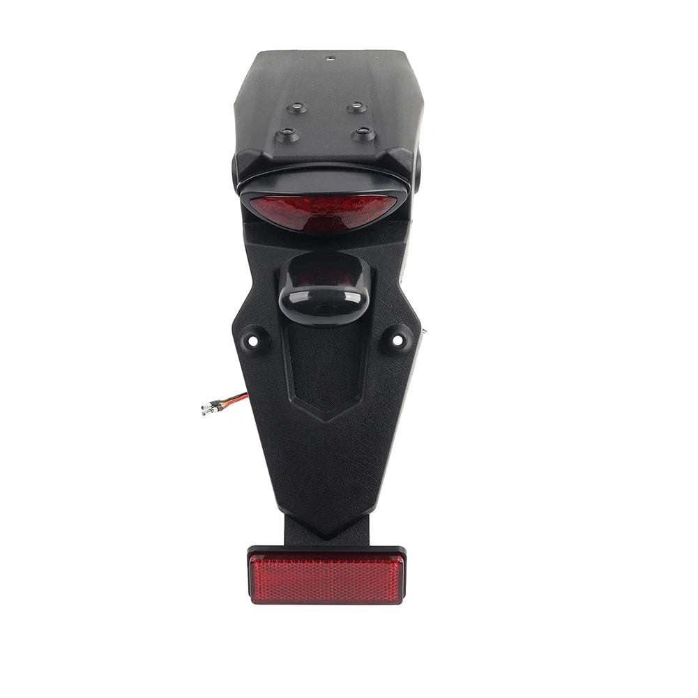 Rear License Plate Bracket for Motorcycle Universal Black Reflector Taillight