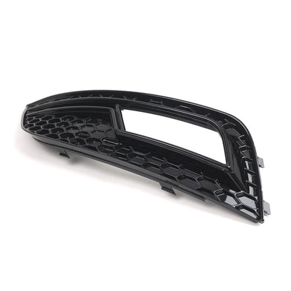 Left Side Fog Light Grille Cover Glossy Black for Audi A4 (2013-2016)