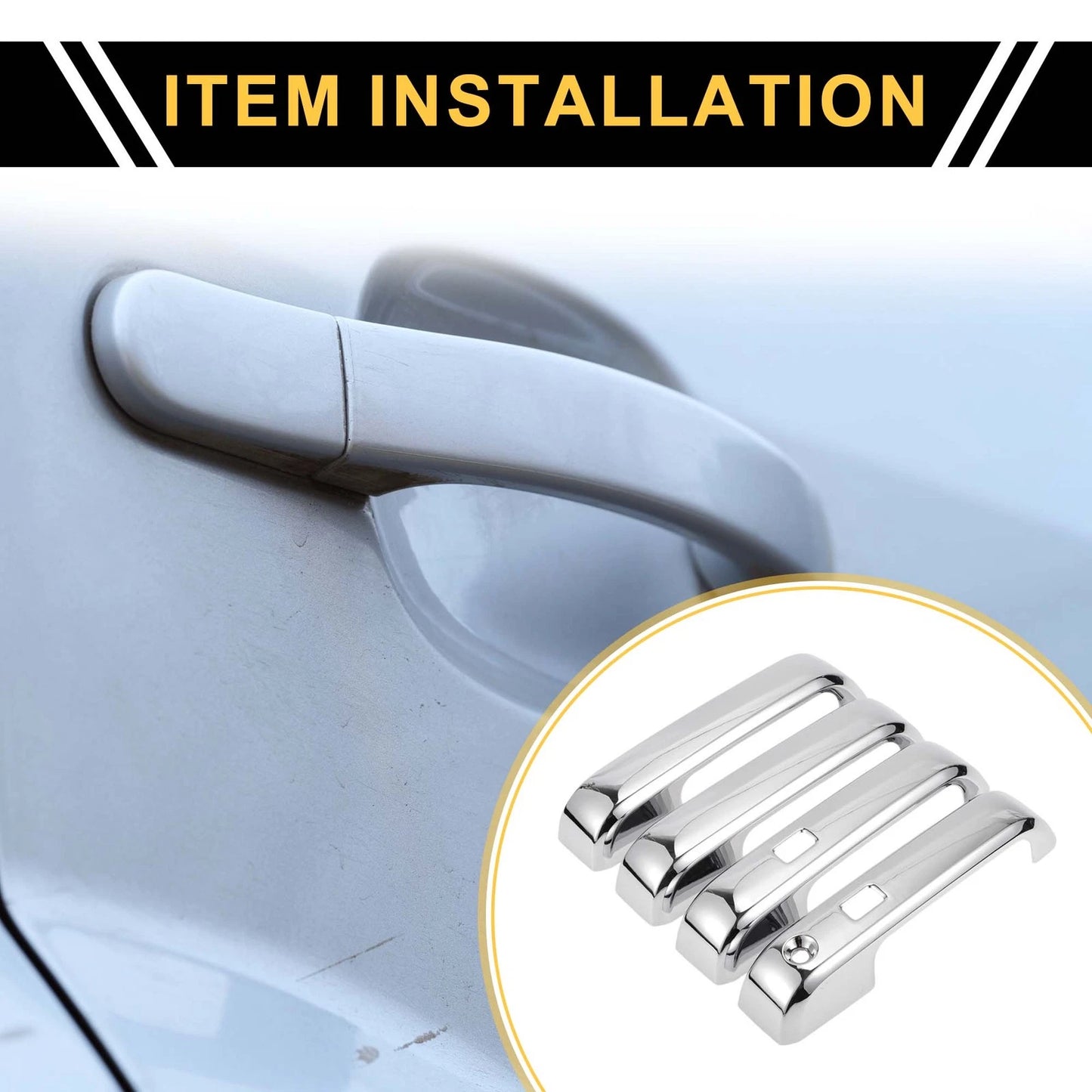 Car Door Handle Protector Set for Ford F-150 (2015-2020) with Smart Key Holes