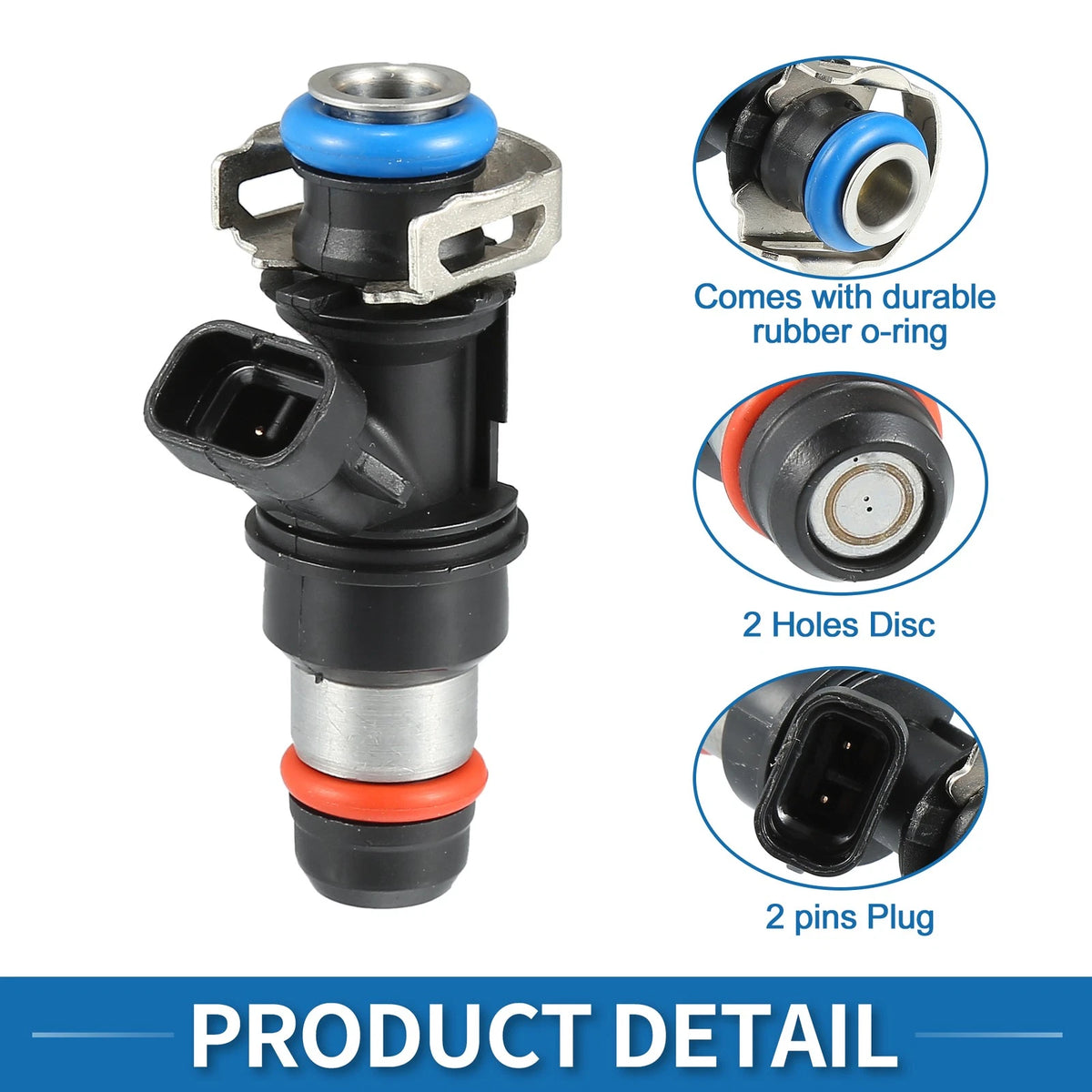 Fuel Injector for GMC Sierra 2500HD 8.1L Black 8 Pcs (2001-2006)