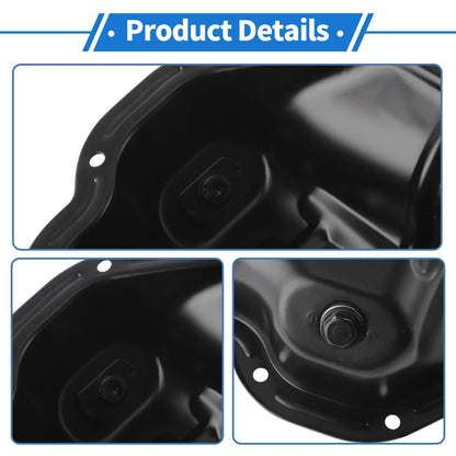 Engine Oil Pan for Nissan Maxima 2008-2018 V6 3.5L Aluminum Alloy Black