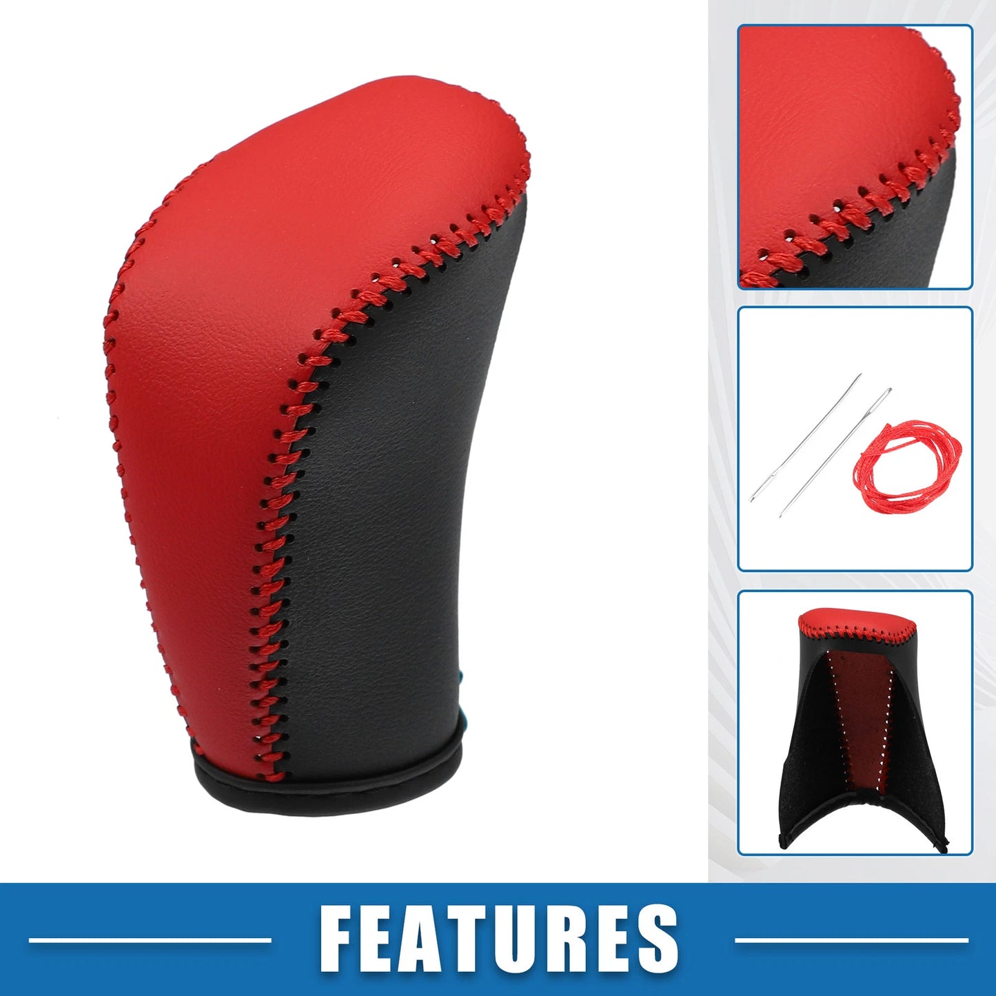 Gear Shift Lever Cover Trim for Nissan Altima Armada Sentra (20-23) Black Red