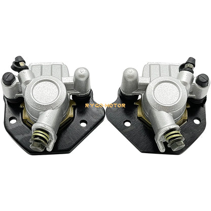 2 x Front Left & Right Brake Calipers & Pads for Kawasaki Bayou 300 2x4 KLF300B (1988–2004)