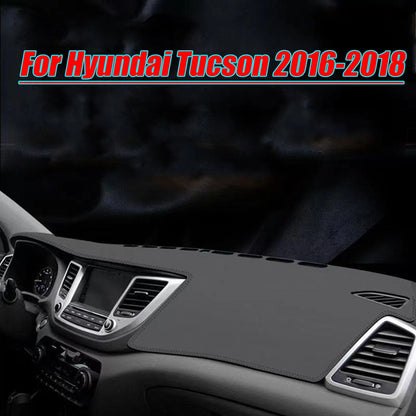 Car Leather Dashboard Dash Cover Protector Mat for Hyundai Tucson (2016–2018)