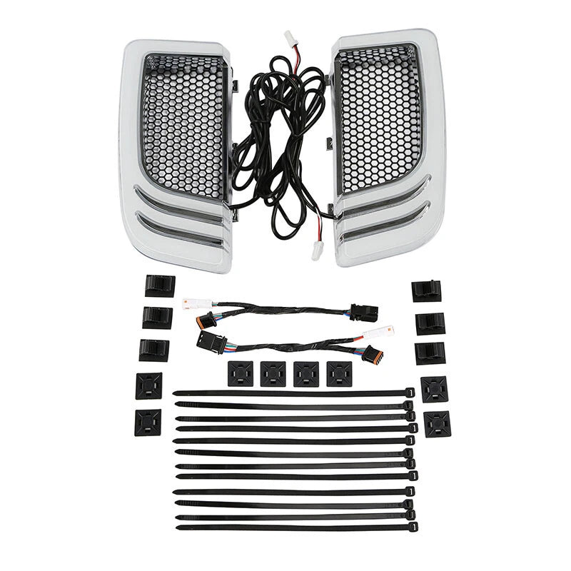 Vented Fairing 6.5" Speaker Pod Signal Lights for Harley Touring (2014 - 2023)