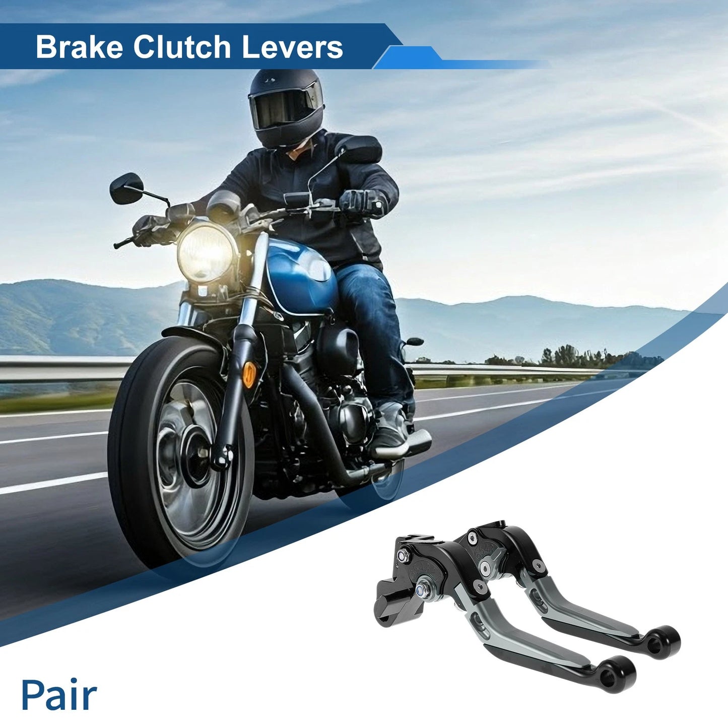 Levers / 2 x Adjustable Short/Long / Brake/Clutch Levers for Kawasaki ER-5