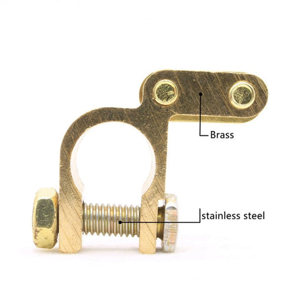 2 x Heavy Duty Brass Battery Terminals for Secure Connections and Extended Use