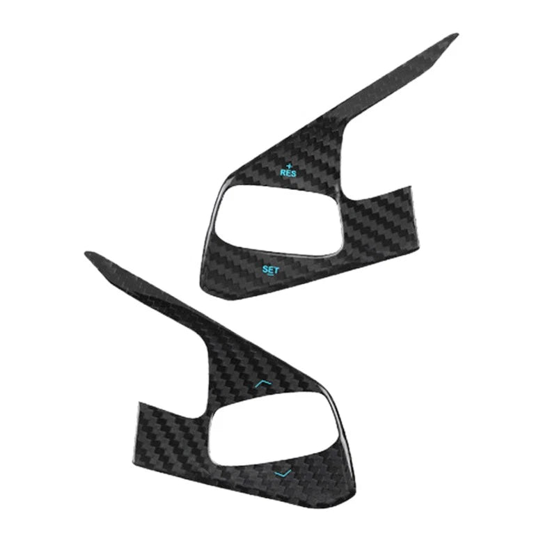 Carbon Fiber Steering Wheel Button Cover Trim for Chevrolet Corvette C8 (2020-2023)