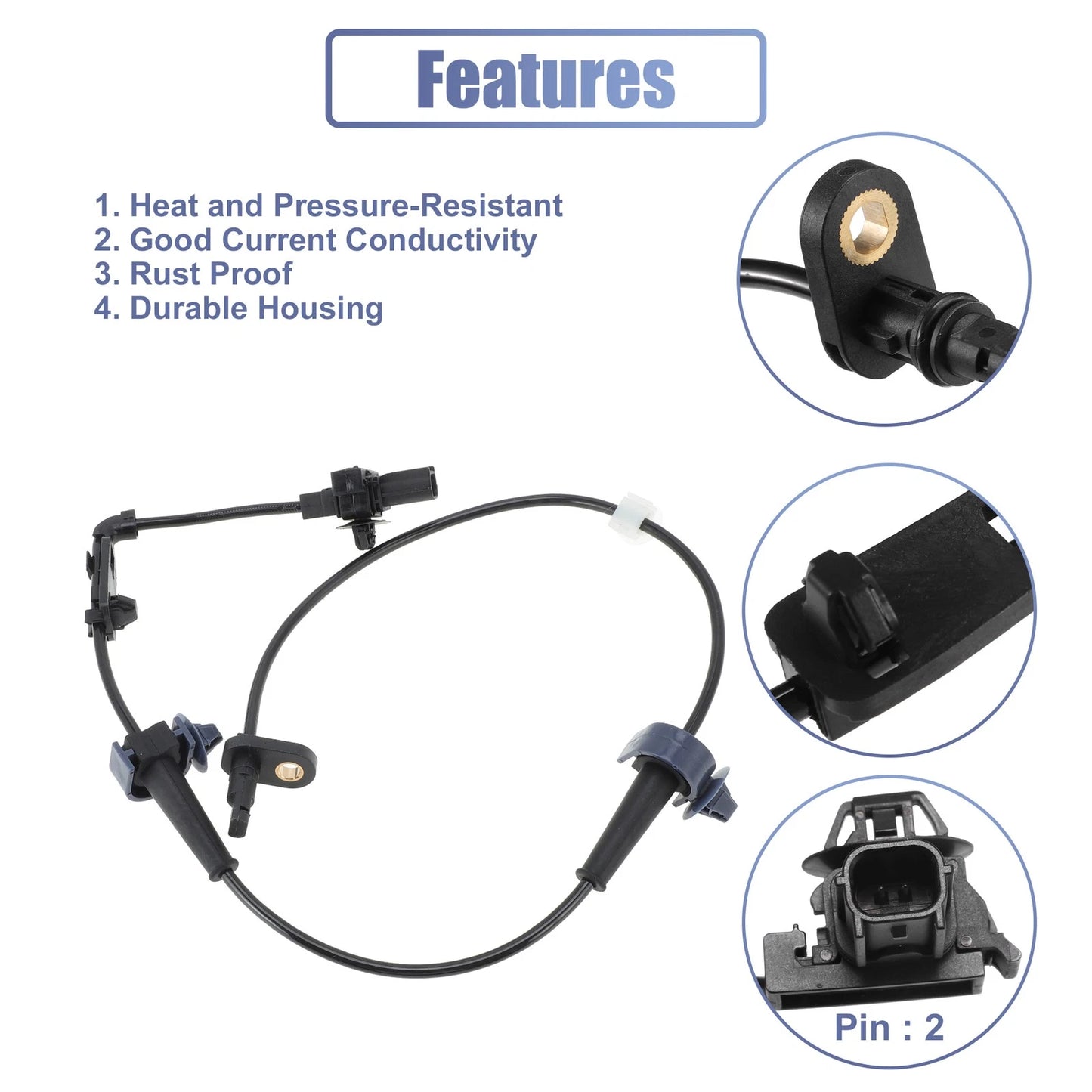 4 Pcs ABS Sensor Set for Honda Civic (2012-2015)