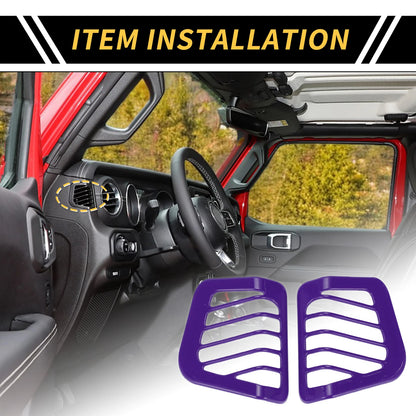 Dashboard Side Air Vent AC Outlet Cover for Jeep Wrangler JL JLU (18-24) Purple